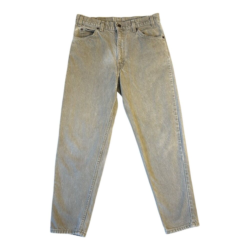 Vintage Levi’s 550 Orange Tab Jeans Gray Stonewash 34x30 USA Actual 33x30